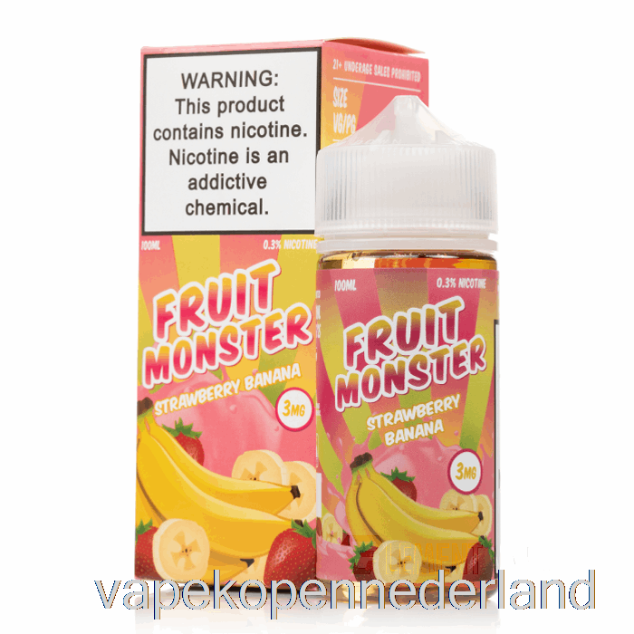 Vape Nederland Aardbei Banaan - Fruitmonster - 100ml 0mg